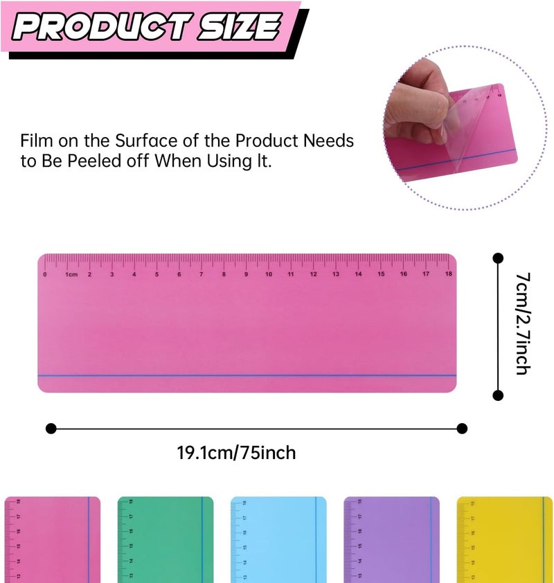 Winfox Dyslexia Tools for Kids, 8 Pieces Guided Reading Strips with Pink Colored Overlays, Reading Tracking Rulers for Dyslexia, ADHD, Visual Stress - Image 2